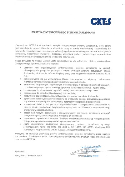 0m SKM Polityka jakosci